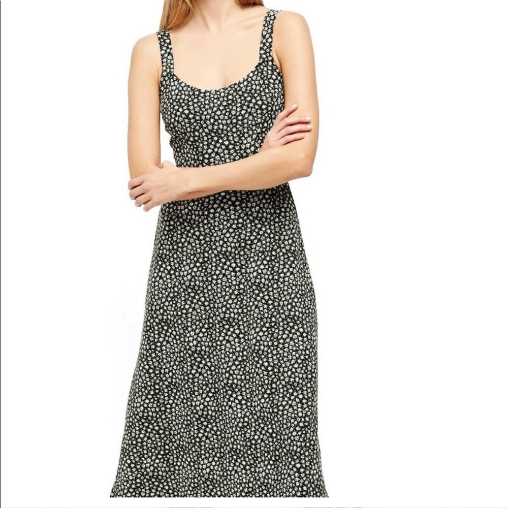 Free People Lorelai Daisy Print Tie Back Dress